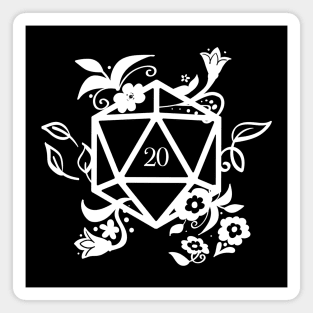 Polyhedral D20 Dice of the Druid Tabletop RPG Addict Magnet